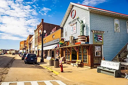 Main Street in Downtown Savanna, Illinois, via GummyBone on iStock.com