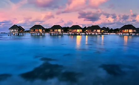 The Maldives, the least populated country in Asia. 