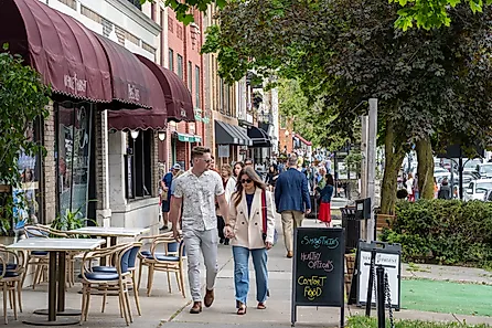Downtown Saratoga Springs, New York.