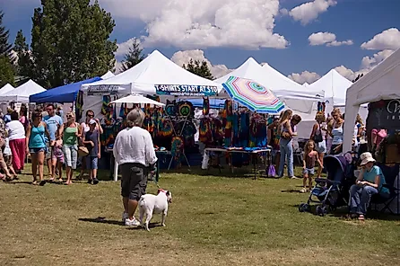 Crowds gather at the Raspberry Days Arts & Crafts Fair in Garden City, one of Utah’s summer fair traditions.
