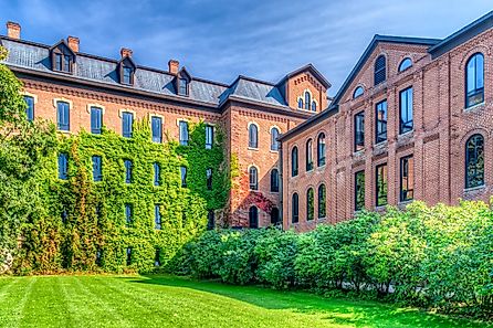 Saint Luke Hall on the campus of Saint John's University. (Editorial credit: Ken Wolter / Shutterstock.com) 