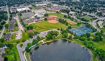 Aerial view of the Des Moines suburb of Ankeny, Iowa.
