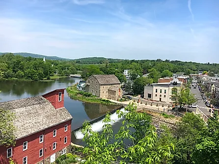 Aerial view of Clinton, New Jersey.