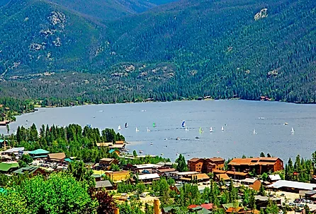 Scenic view of Grand Lake, Colorado.