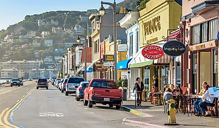 Street view of Sausalito, California, USA. Editorial credit: f11photo / Shutterstock.com