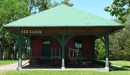 Burlington Depot, located at 238 N. Seward Street in Red Cloud, Nebraska.