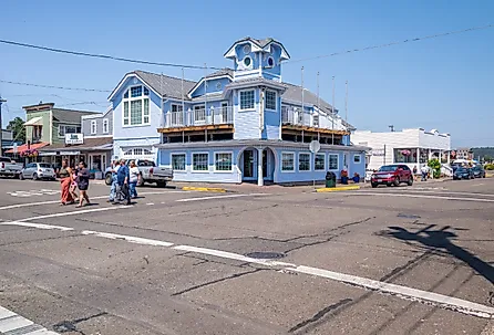 Downtown street in Florence, Oregon. Image credit Manuela Durson via Shutterstock