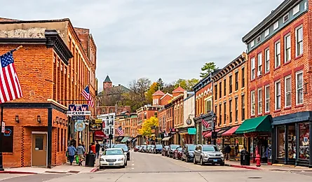 The Main Street in historic Galena, Illinois. Nejdet Duzen / Shutterstock.com.