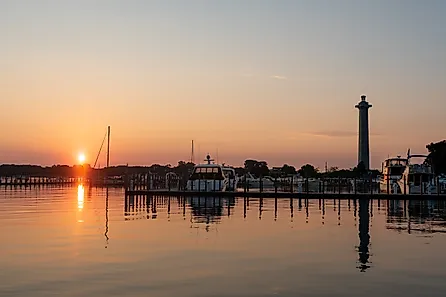 Put-in-Bay Harbor at Sunrise. Credit: Bryan Huber/ Shutterstock.com