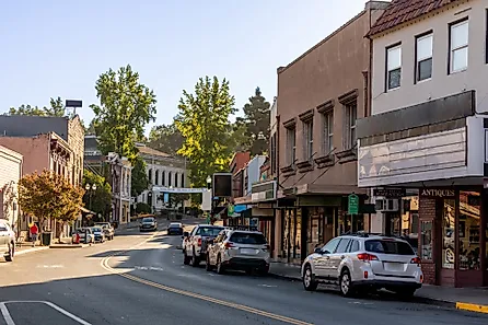 Historic Main Street in downtown Placerville, California also known as "Hang town"