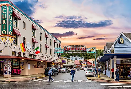 Busy downtown streets of Ketchikan, Alaska. Image Credits: Darryl Brooks via Shutterstock