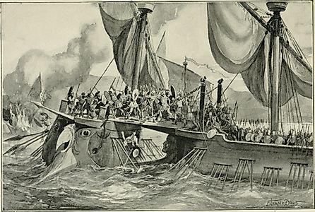 The Battle of Mylae. Credit: Ellis, Edward Sylvester, 1840-1916;Horne, Charles F. (Charles Francis), 1870-1942, No restrictions, via Wikimedia Commons