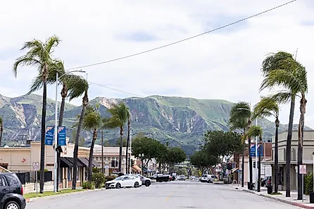 Beautiful mountains surround Banning, California.