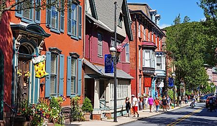 View of the historic town of Jim Thorpe (formerly Mauch Chunk) in the Lehigh Valley in Carbon County, Pennsylvania, United States. Editorial credit: EQRoy / Shutterstock.com