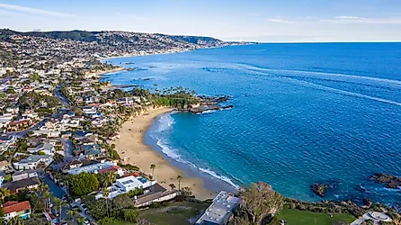 Coastline of Laguna Beach, California.