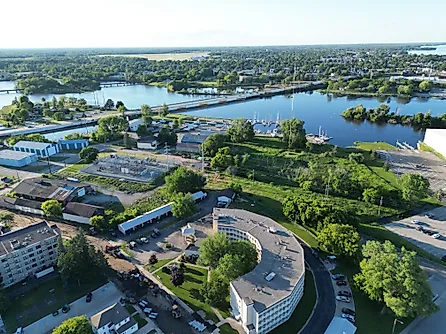 Downtown Marinette, Wisconsin.