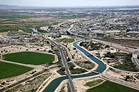 Arizona-California Border at Colorado River in Yuma