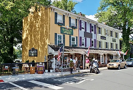 The historic town of Lambertville, New Jersey.
