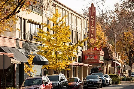 Oroville, California: Late afternoon sun shines on historic downtown architecture, Matt Gush - stock.adobe.com