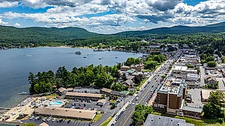 Aerial view of Lake George, New York. Image credit: TW Farlow Media / Shutterstock.com.