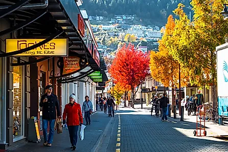 Fall colors in Queenstown, New Zealand.
