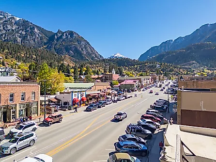 Aerial View of Main Street in Ouray, Colorado, via pabradyphoto on iStock.com