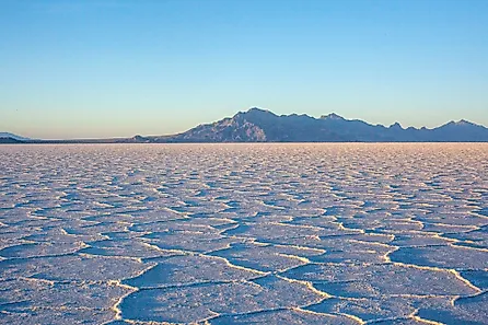 Salt lake at sunset, Great Salt Lake Desert, Utah