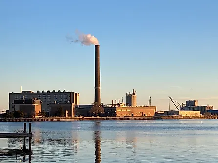 The Jones Island Water Reclamation Facility in Milwaukee, Wisconsin (United States).