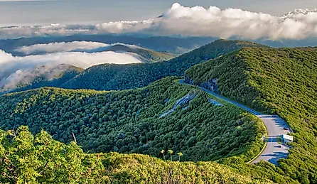 The stunning Blue Ridge Parkway.