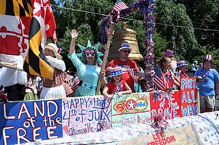 The Fourth of July parade in Catonsville, Maryland. By Maryland GovPics - Catonsville Independence Day Parade, CC BY 2.0, Wikimedia Commons.