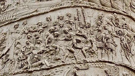 Trajan’s Column depicting ancient Roman army.