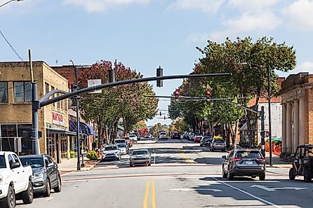 Main Street in Brevard, North Carolina. Image credit: J. Michael Jones / Shutterstock.com.