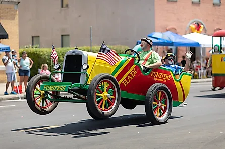 The Strassenfest Parade in Jasper, Indiana. By Roberto Galan / Shutterstock.com