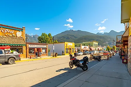 The beautiful downtown area of Kaslo, British Columbia, Canada.