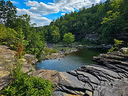 Little River Falls in Fort Payne, Alabama. Editorial credit: VioletSkyAdventures / Shutterstock.com