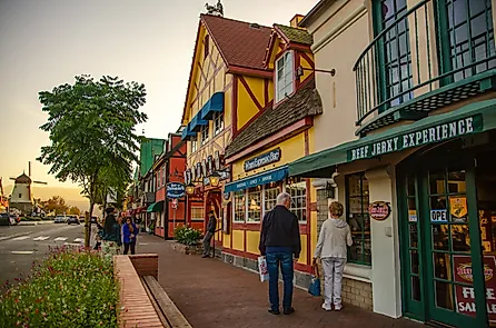 One of the main streets of Solvang, California, via Iv-olga / Shutterstock.com
