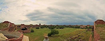 The courtyard of Fort Jefferson, Florida. Image by By Daniel Kraft - Own work, CC BY-SA 3.0, via Wikimedia Commons.