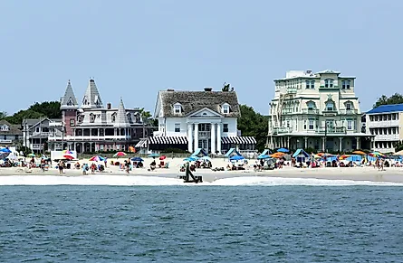 Beachgoers enjoy a day in Cape May, New Jersey. Image credit Racheal Grazias via Shutterstock.com