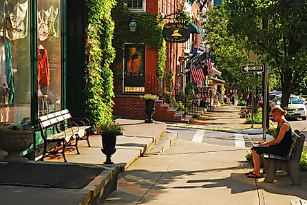 Shops and inns in Cold Spring, New York.