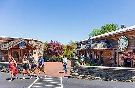 Small businesses on State Street, Black Mountain, North Carolina