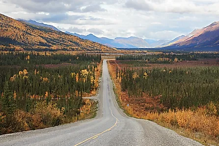 Dalton Highway, south of the Arctic Circle, Alaska. 