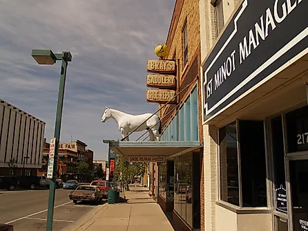 Downtown Minot, North Dakota. Image credit In memoriam afiler, CC BY-SA 2.0 , via Wikimedia Commons