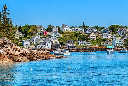Waterfront and Harbor, Stonington, Maine.