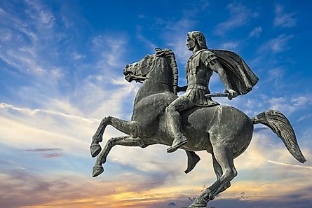 Statue of Alexander the Great in Thessaloniki City, Greece