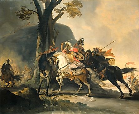 Alexander the Great in the battle against the Persians at the Granicus. Image credit: Cornelis Troost via Wikimedia Commons (Public Domain).