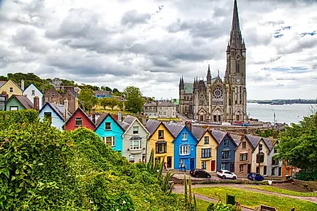The historical town of Cobh, Ireland.