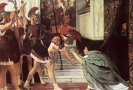 Proclaiming Claudius Emperor, surrounded by the Praetorian Guard, elite special forces in Rome.