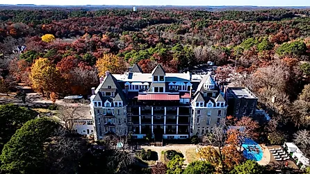 Crescent Hotel Eureka Springs Aerial View