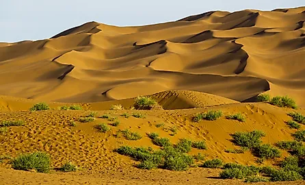 The Taklamakan Desert, near the city of Turpan in Xinjiang. 