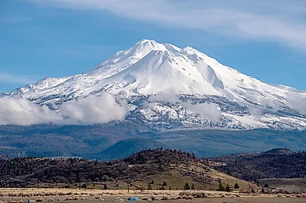 Mt. Shasta in northern California landscape wilderness.